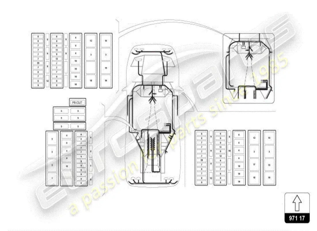 lamborghini diablo vt (1998) sistema eléctrico diagrama de piezas