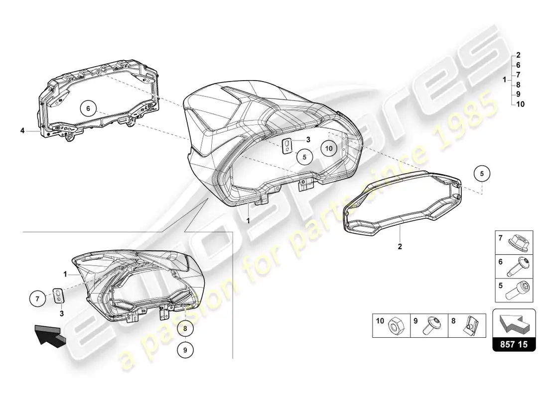 lamborghini countach lpi 800-4 (2022) combi diagrama de piezas