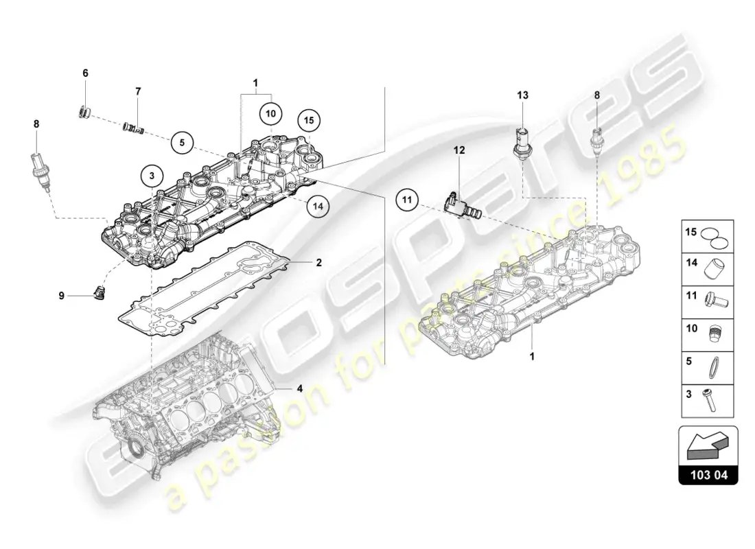 lamborghini sto (2021) tapa del compartimiento del motor diagrama de piezas