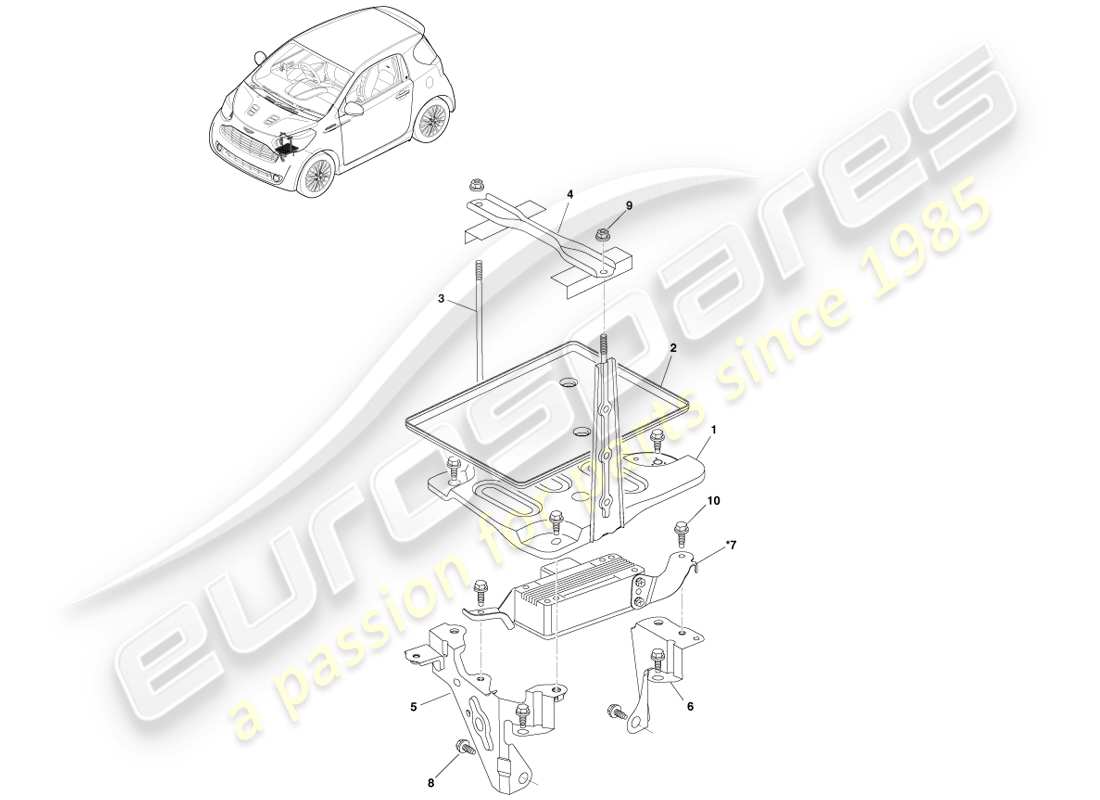 aston martin cygnet (2012) piezas auxiliares: diagrama de piezas del manual