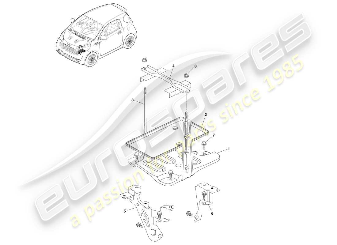 aston martin cygnet (2012) piezas auxiliares: diagrama de piezas cvt