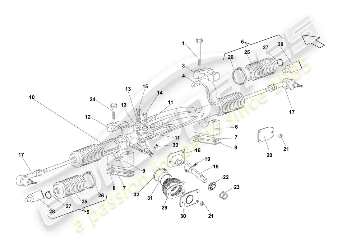 lamborghini lp570-4 sl (2012) aparato de gobierno diagrama de piezas
