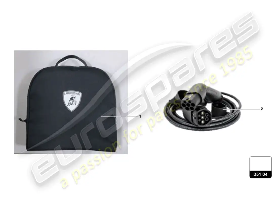 lamborghini revuelto coupe (accessories) bolsa para cable de carga diagrama de piezas