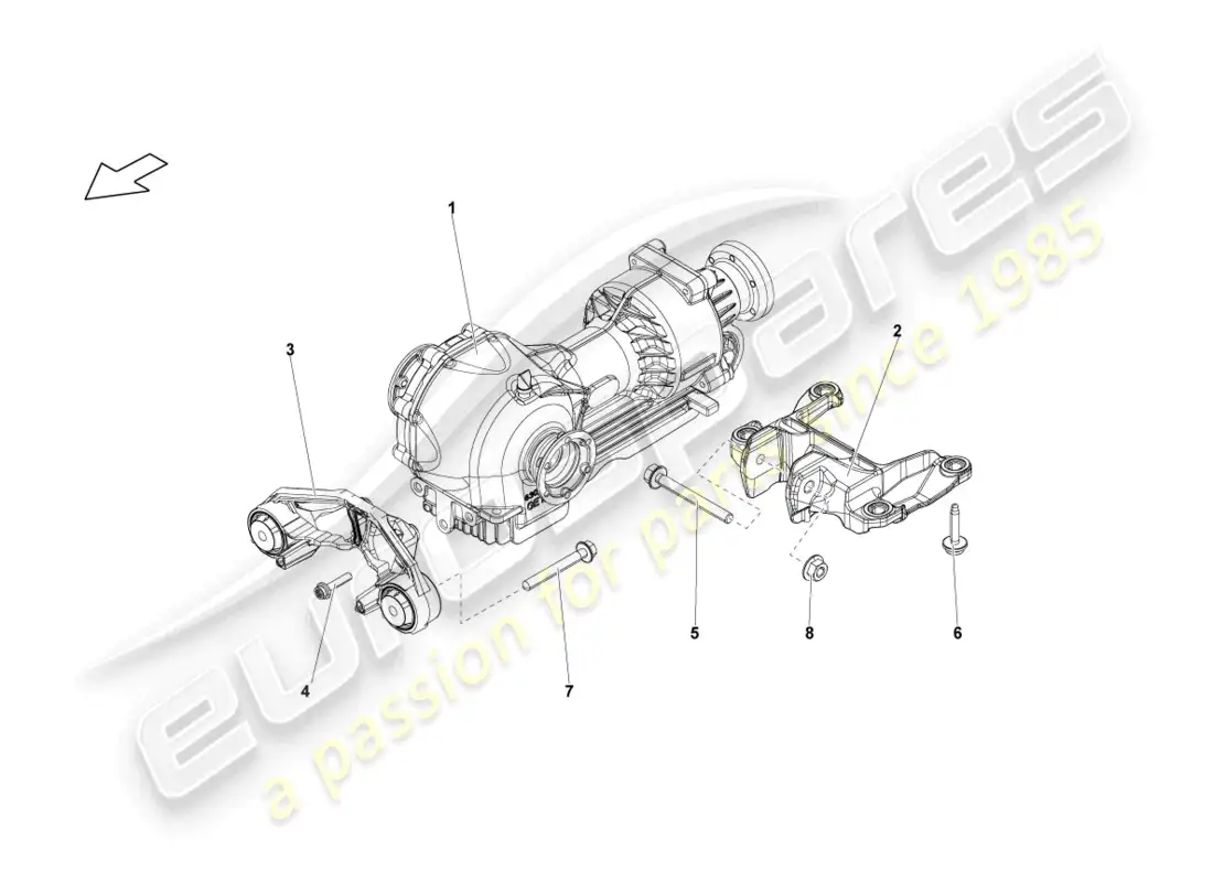 lamborghini lp550-2 spyder (2013) manejo final, delantero completo diagrama de piezas