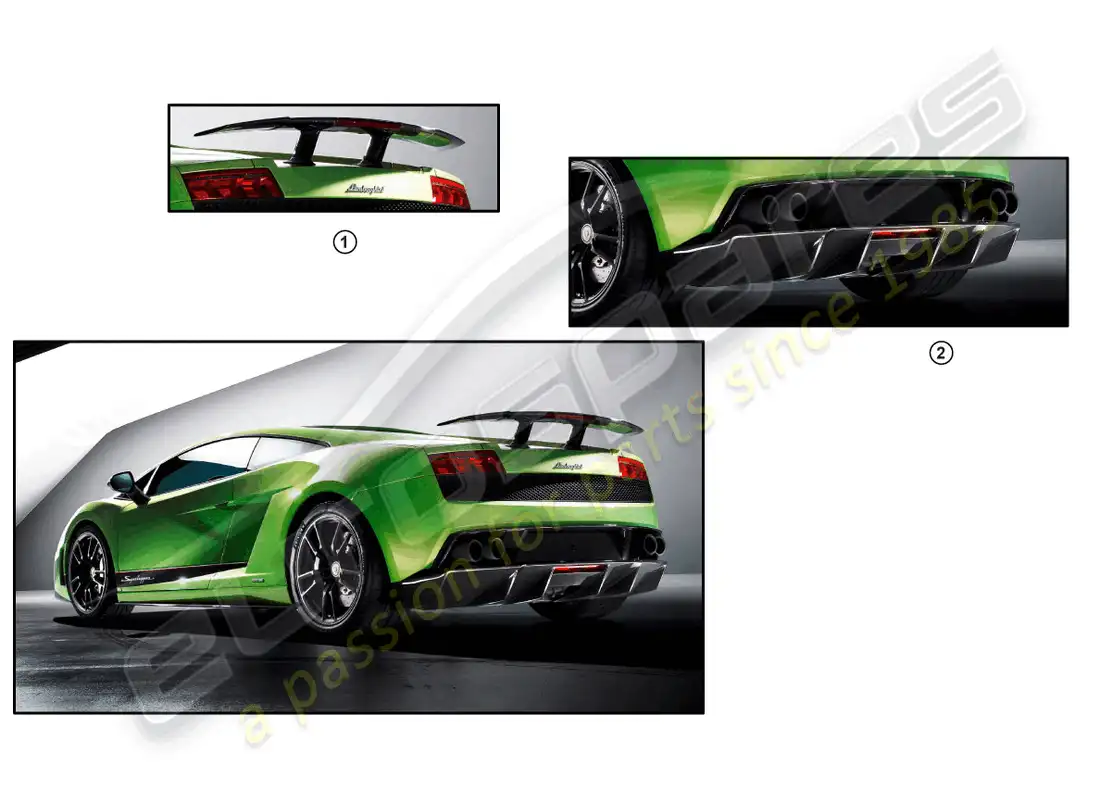 lamborghini lp570-4 sl (accessories) kit de actualización diagrama de piezas