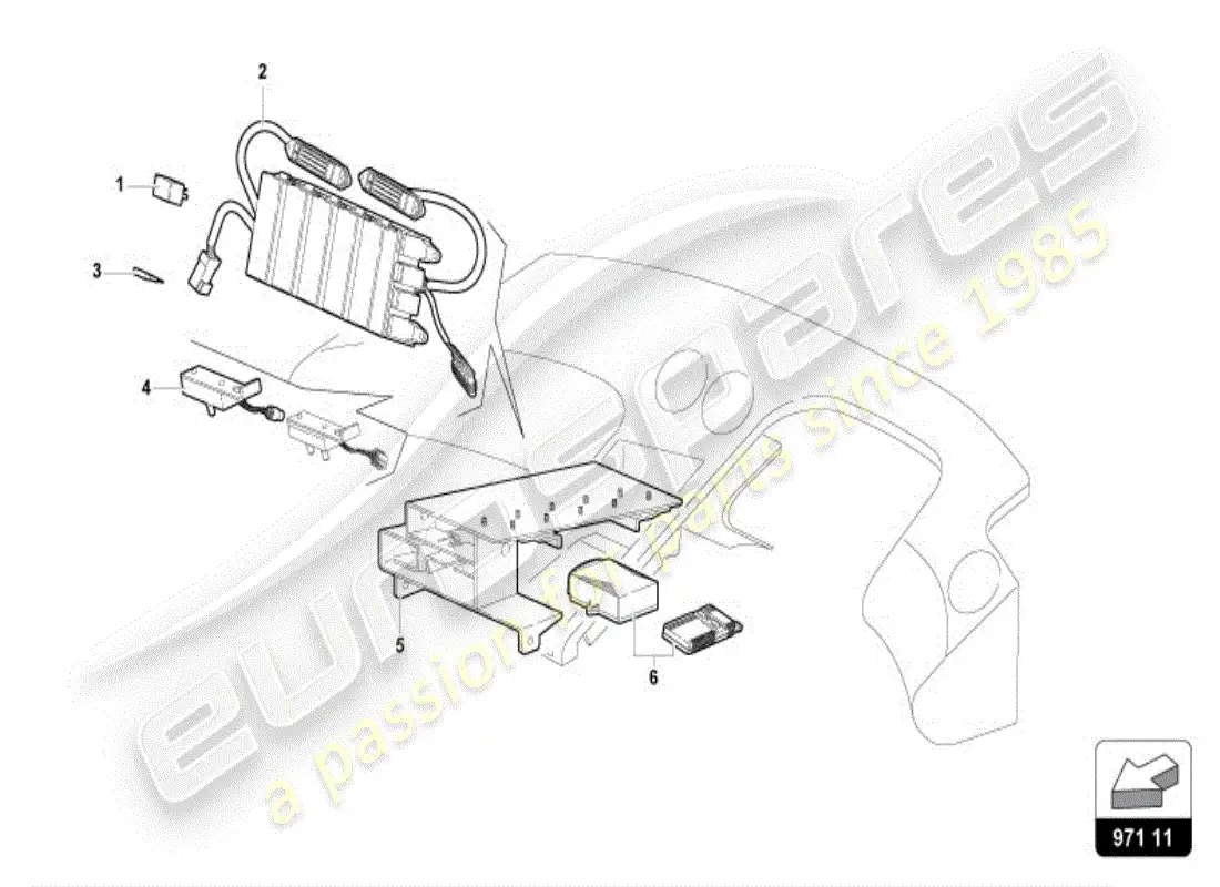 lamborghini diablo vt (1995) sistema eléctrico diagrama de piezas