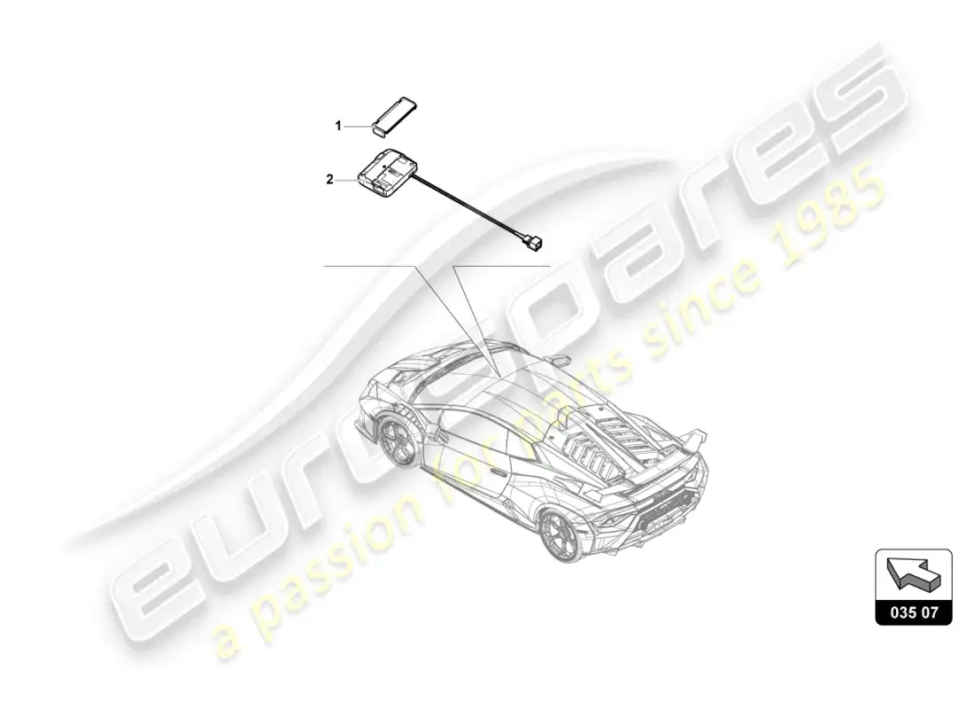lamborghini tecnica (2023) para vehiculos con sistema de tarjeta telepass etc diagrama de piezas