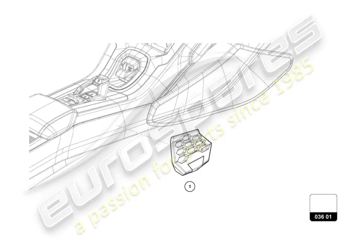 lamborghini revuelto coupe (accessories) soporte para teléfono diagrama de piezas