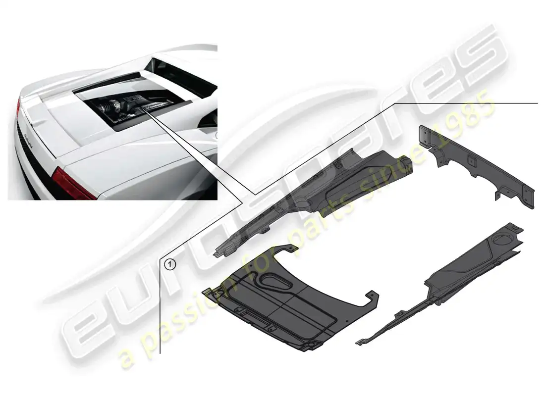 lamborghini lp570-4 sl (accessories) kit de actualización diagrama de piezas