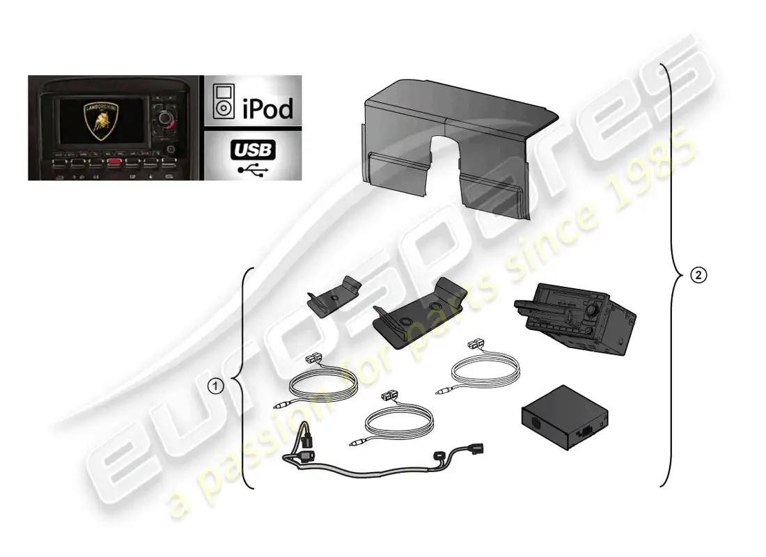 lamborghini gallardo coupe (accessories) kit de actualización diagrama de piezas
