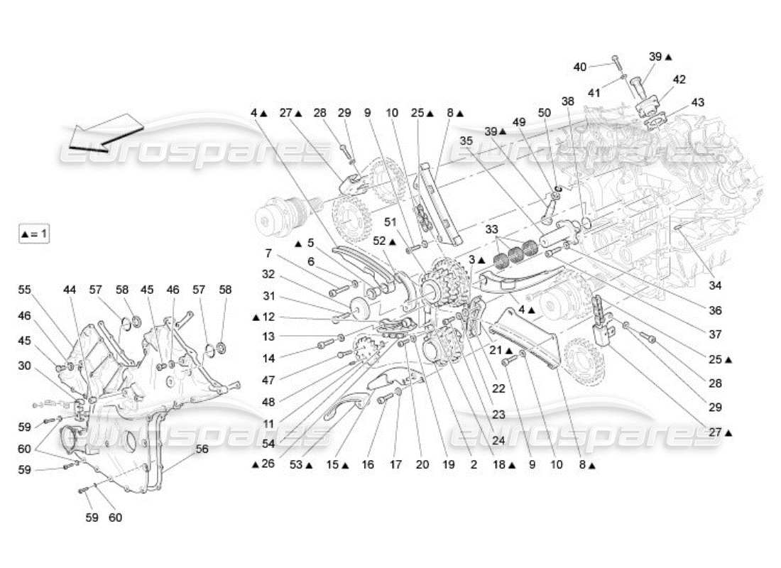 maserati qtp. (2005) 4.2 diagrama de piezas de sincronización