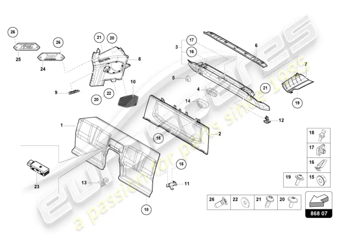diagrama de pieza que contiene el número de pieza wht005881