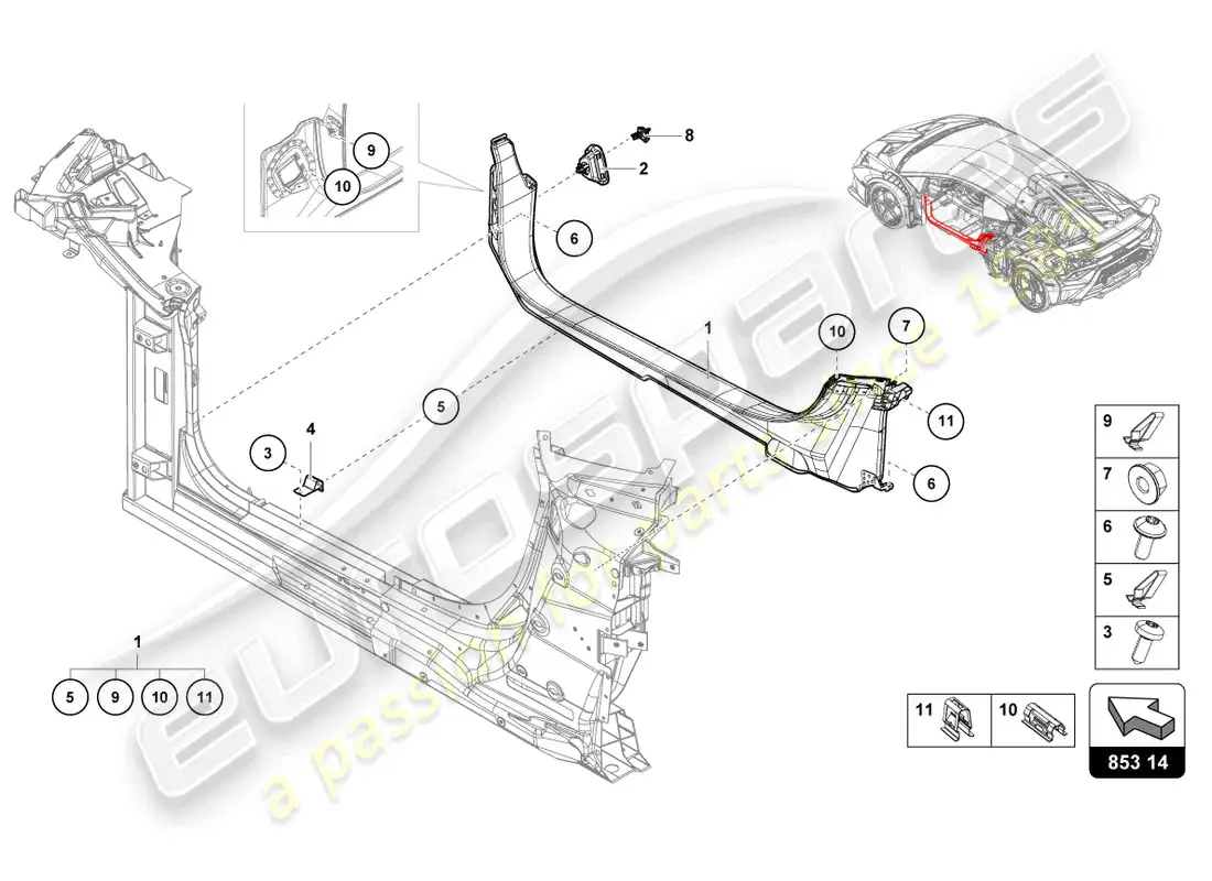 diagrama de pieza que contiene el número de pieza 4t1854903f