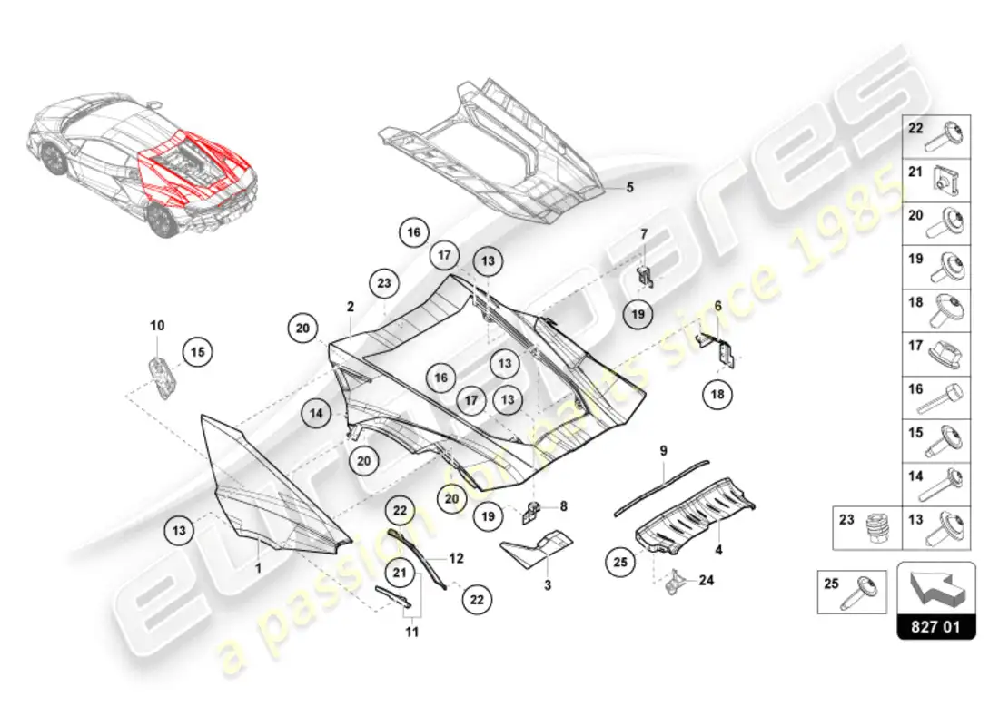diagrama de pieza que contiene el número de pieza 47b827025b