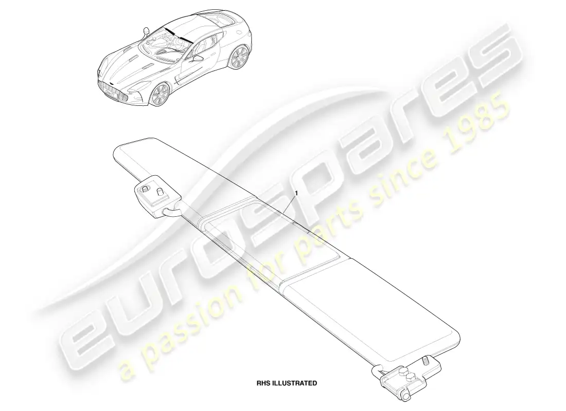 aston martin one-77 (2011) parasol diagrama de piezas