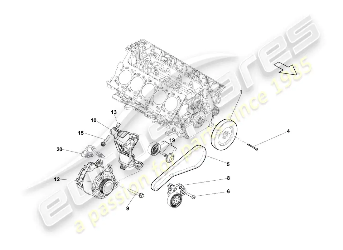 lamborghini lp570-4 spyder performante (2012) alternador diagrama de piezas