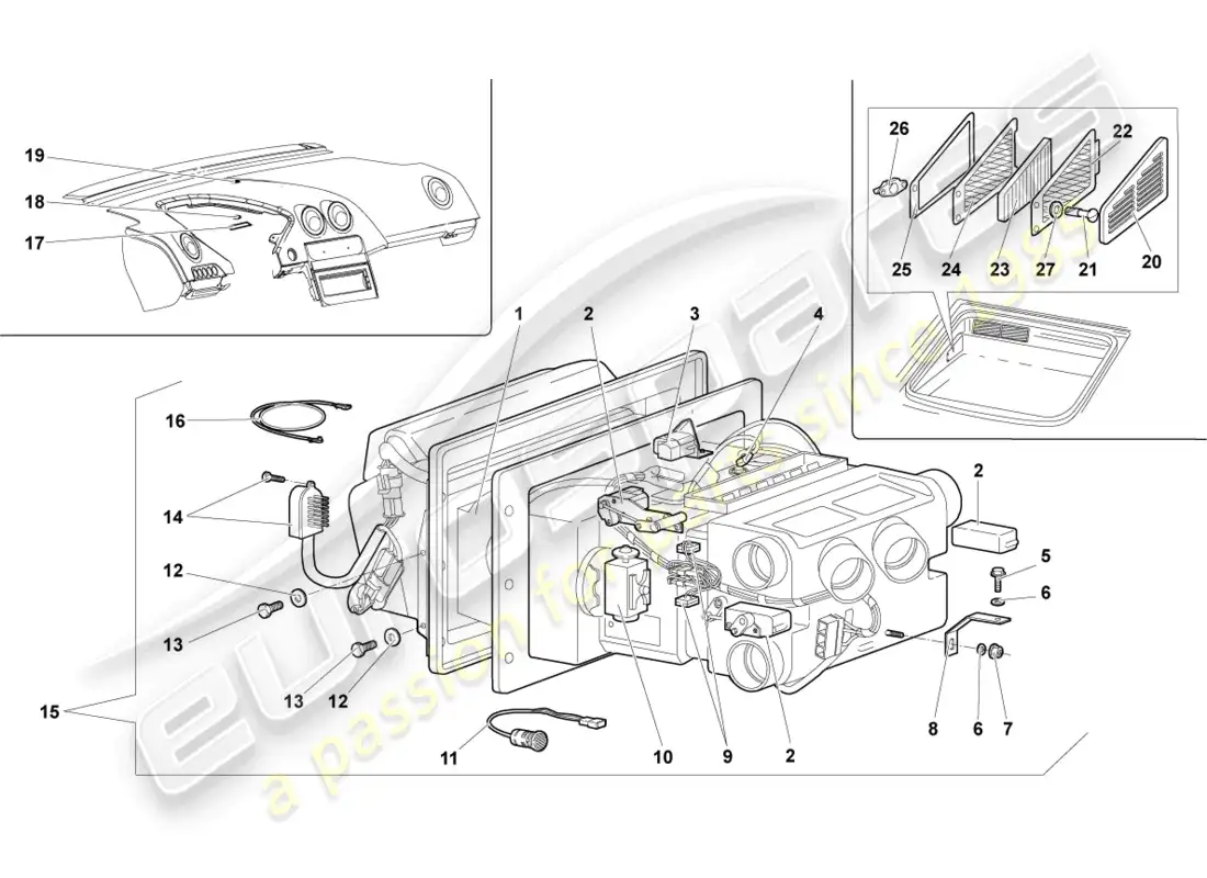 lamborghini reventon roadster aire acondicionado diagrama de piezas