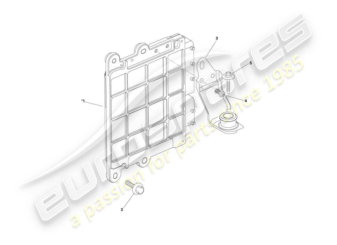 aston martin cygnet (2012) diagrama de piezas del módulo de control del motor