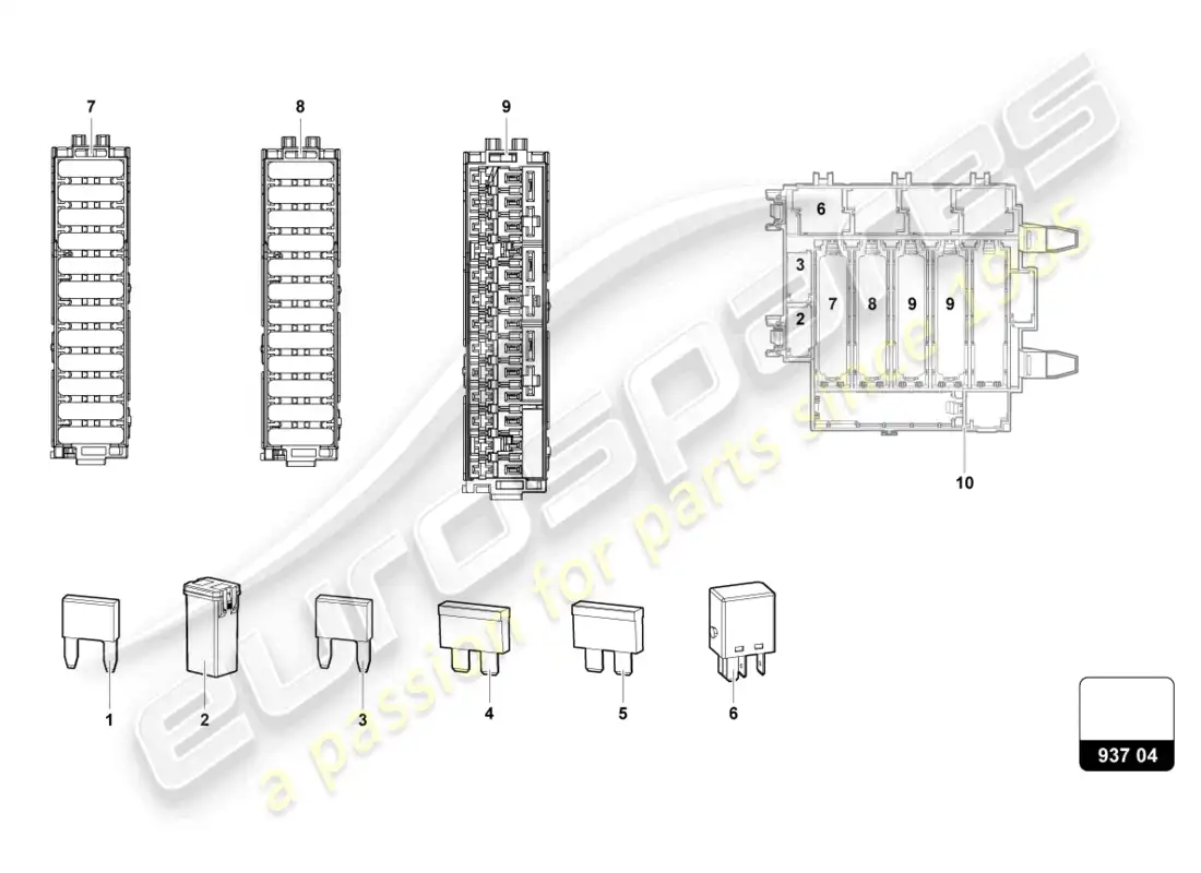 lamborghini urus s (2024) fusibles diagrama de piezas