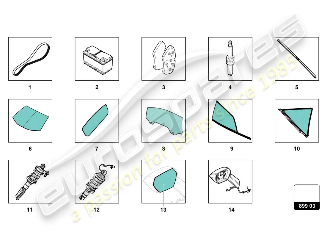 lamborghini evo spyder (2023) para recoger diagrama de piezas