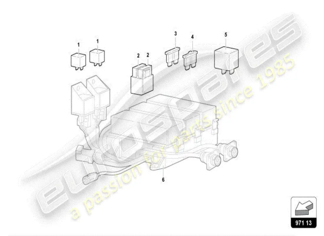 lamborghini diablo vt (1996) diagrama de piezas de fusibles
