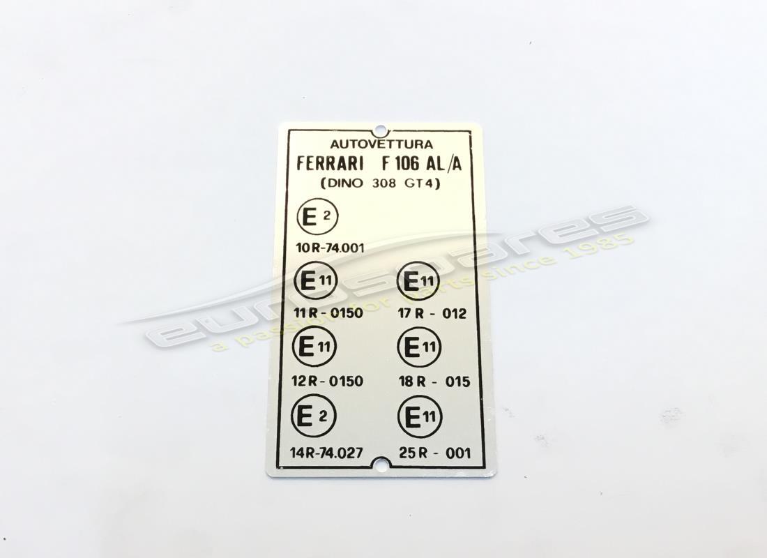 nueva placa estilo carrocería ferrari. número de parte fer106 (1)
