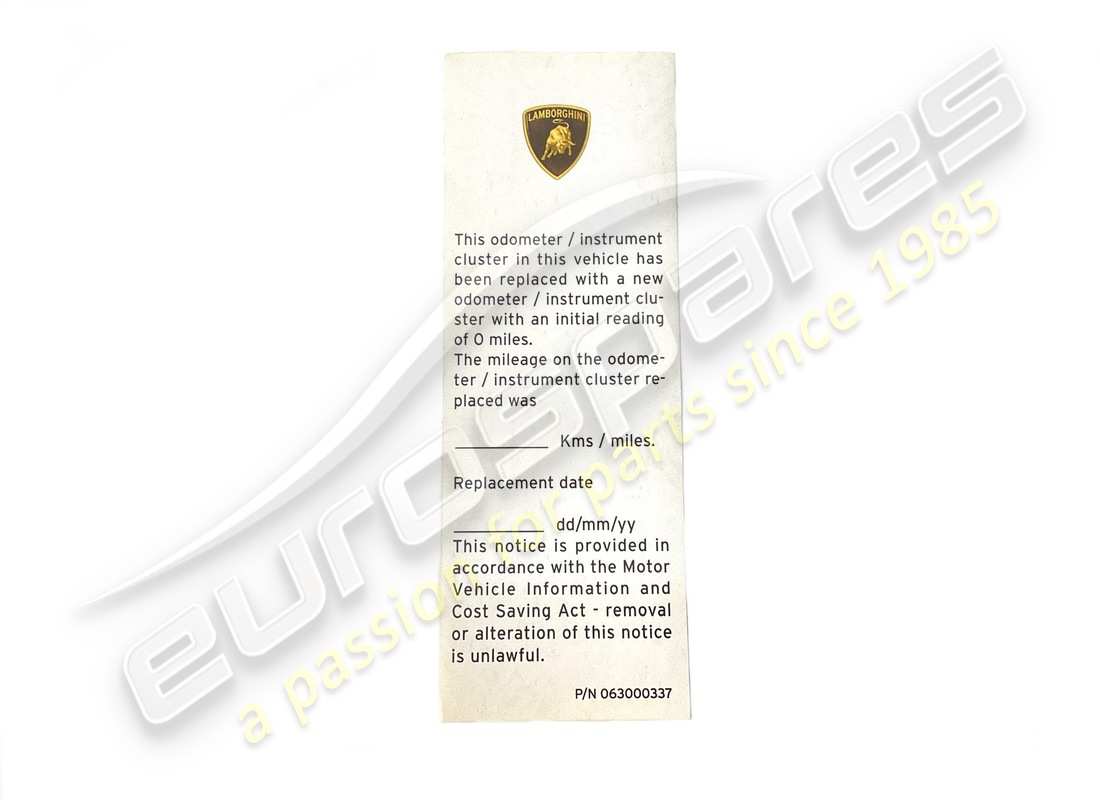 nuevo lamborghini ades.x sostit.strum./odometro. número de parte 063000337 (1)