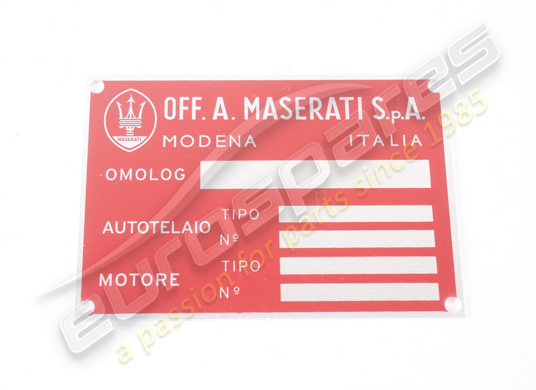 nueva placa de chasis maserati. número de parte mpl002 (1)