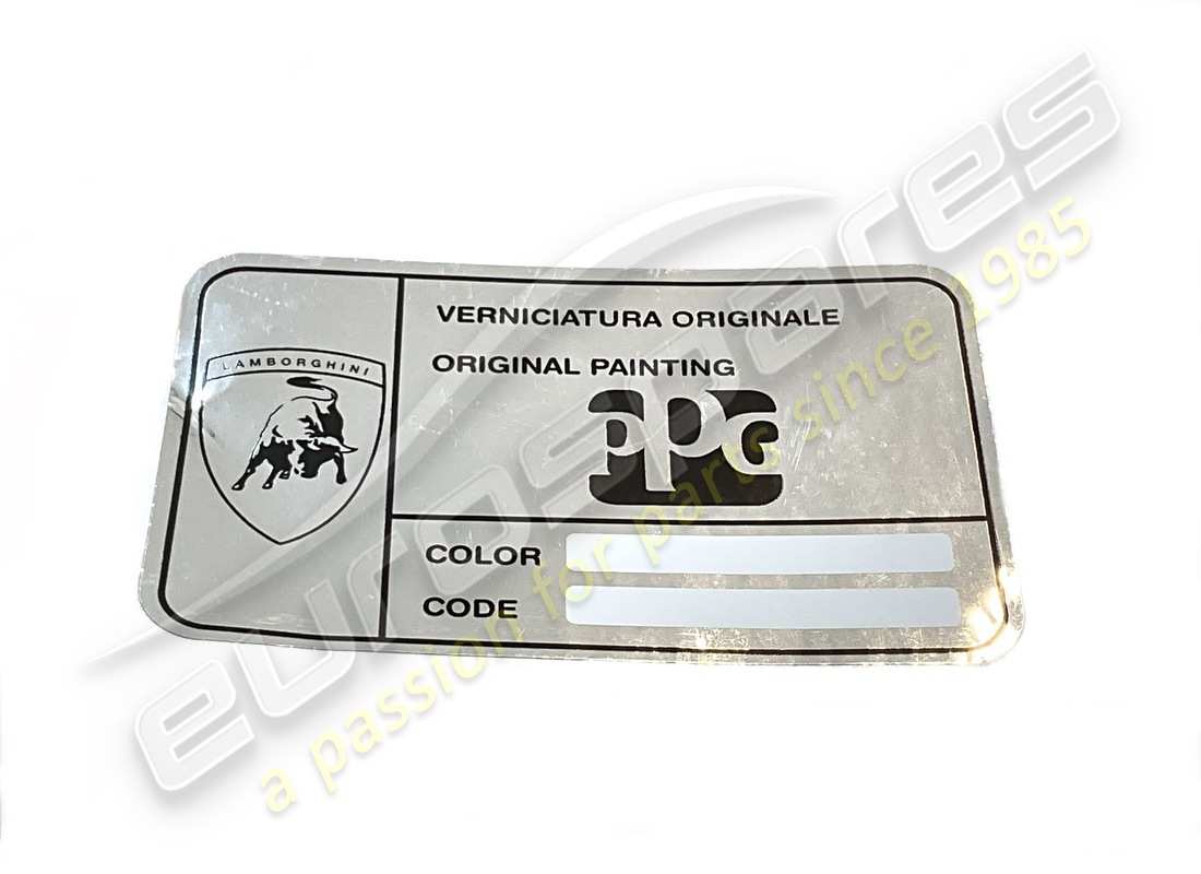 nueva etiqueta de código de pintura lamborghini ppg. número de parte lst015 (1)