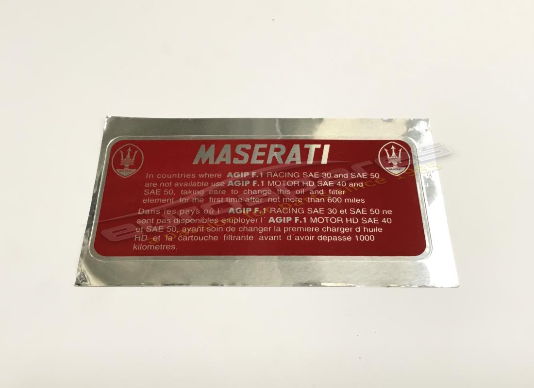 new maserati agip oil sticker. part number mst002 (1)