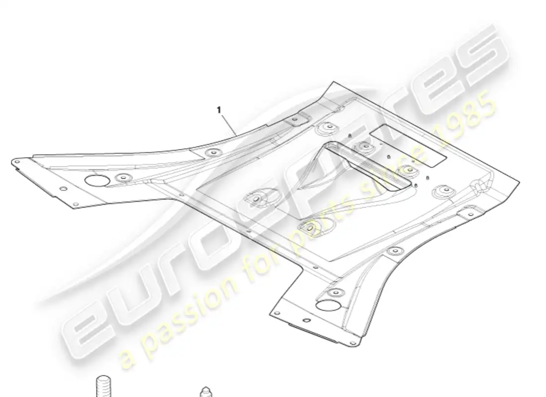 aston martin db9 (2016) bandeja inferior trasera, cupé diagrama de piezas
