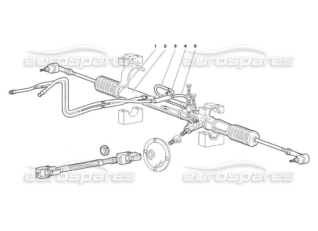lamborghini diablo sv (1999) diagrama de piezas de dirección (válido para gb y australia: 1999 de julio)