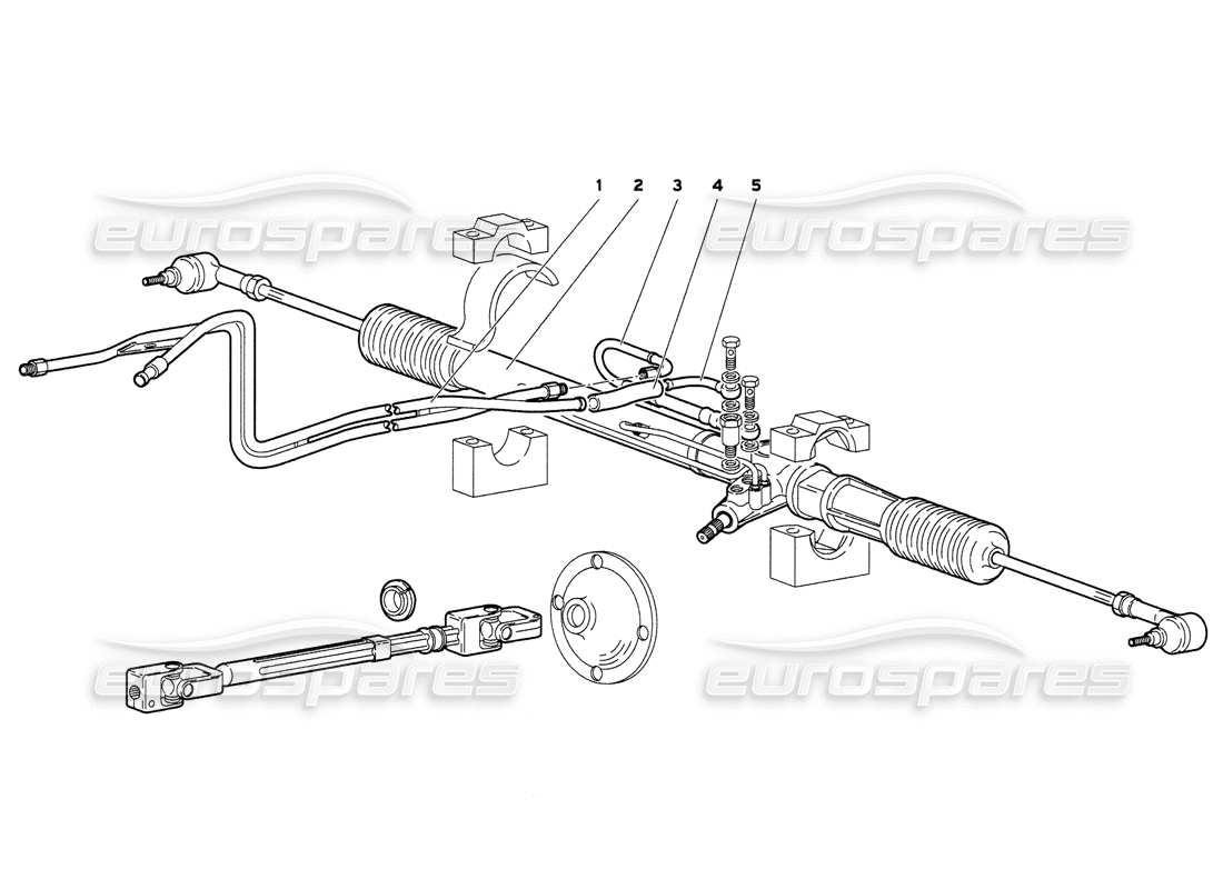 lamborghini diablo 6.0 (2001) diagrama de piezas de dirección (válido para gb y australia: 2001 de marzo)