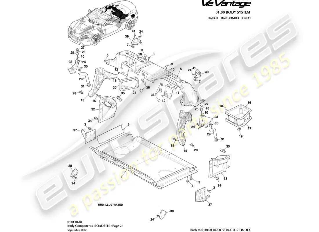 diagrama de pieza que contiene el número de pieza 702994