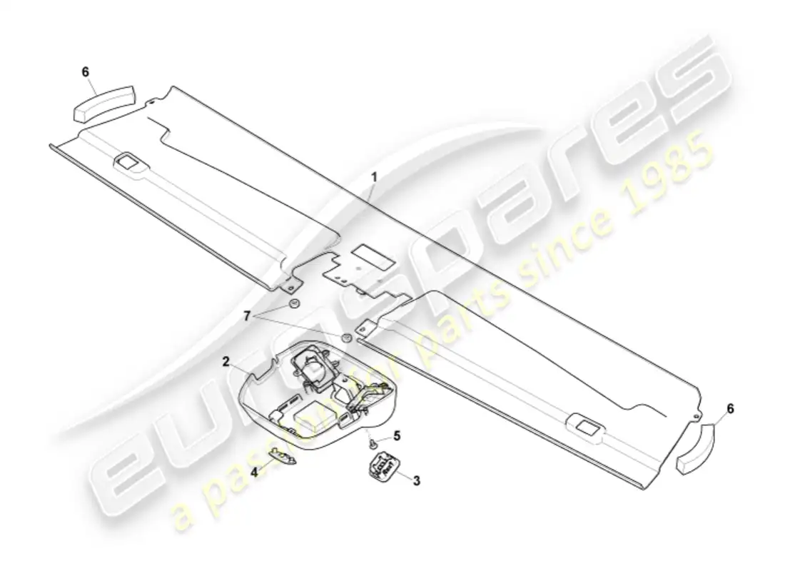 aston martin v8 vantage (2008) diagrama de pieza del embellecedor del cabezal, cupé 09my