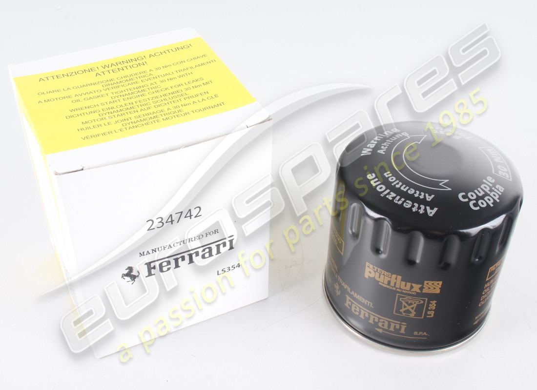 nuevo filtro de aceite ferrari. número de parte 234742 (1)