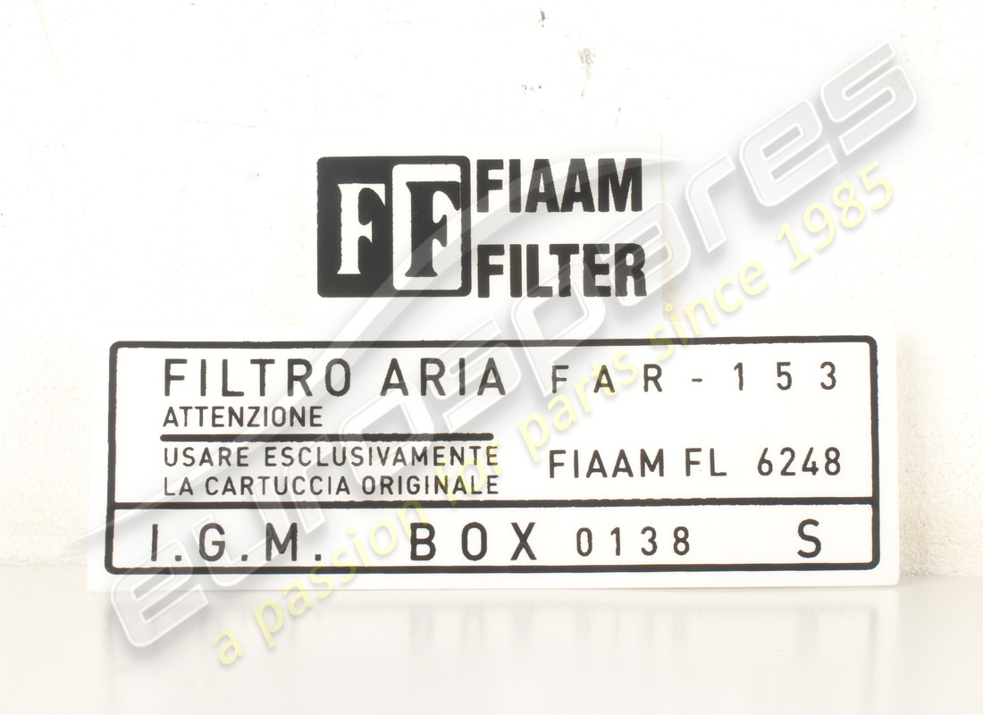 nueva etiqueta izquierda para caja de filtro de aire fiaam lamborghini. número de pieza lst003s (1)