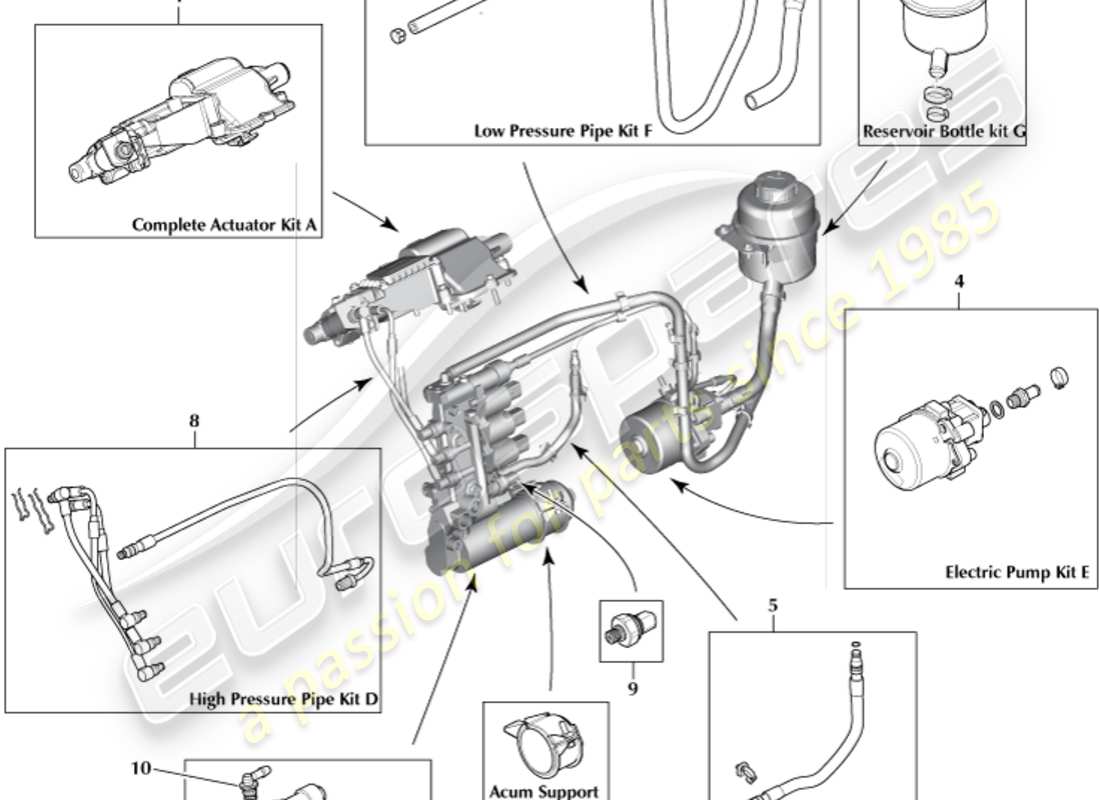 aston martin v8 vantage (2011) kits de cambio deportivo, diagrama de piezas de 7 velocidades