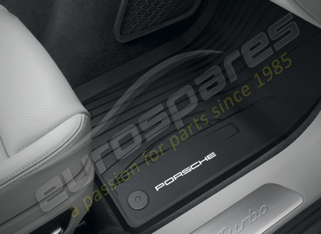 nuevo porsche para todo clima alfombras de piso, negro. número de pieza 971044800a1e0 (1)