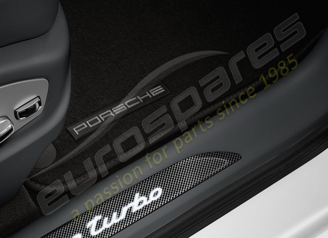 nuevo porsche alfombras de piso con marco de nubuk (negro). número de pieza 95b864436cos5 (1)