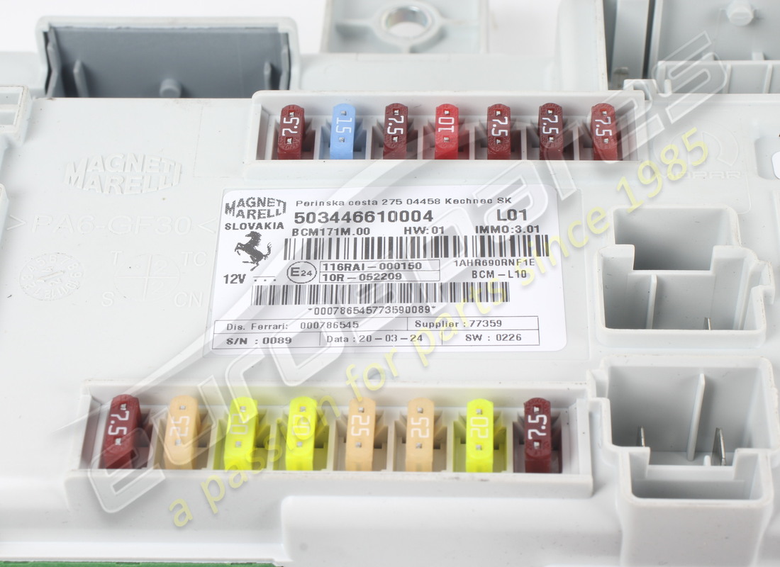 COMPUTADORA DE CARROCERÍA USADA FERRARI (AUTORIZACIÓN ASM). NÚMERO DE PIEZA 786545 (5) computadora de carrocería usada ferrari (autorización asm). número de pieza 786545 (5)