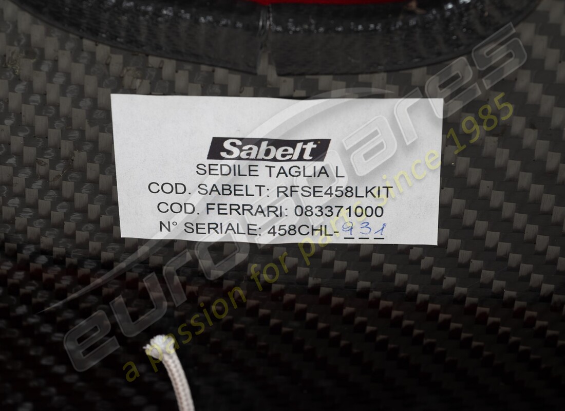 nuevo asiento de carreras derecho ferrari completo con. número de parte 83371000 (6)