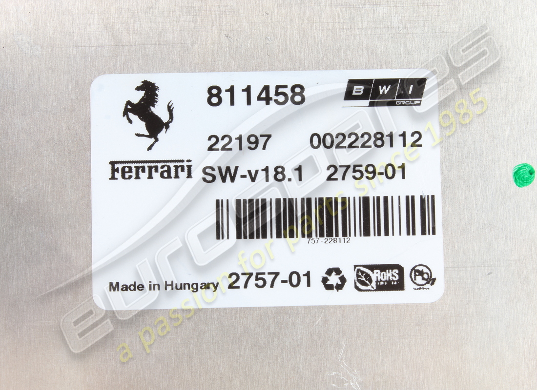 ecu de suspensión usada ferrari. número de pieza 811458 (3)