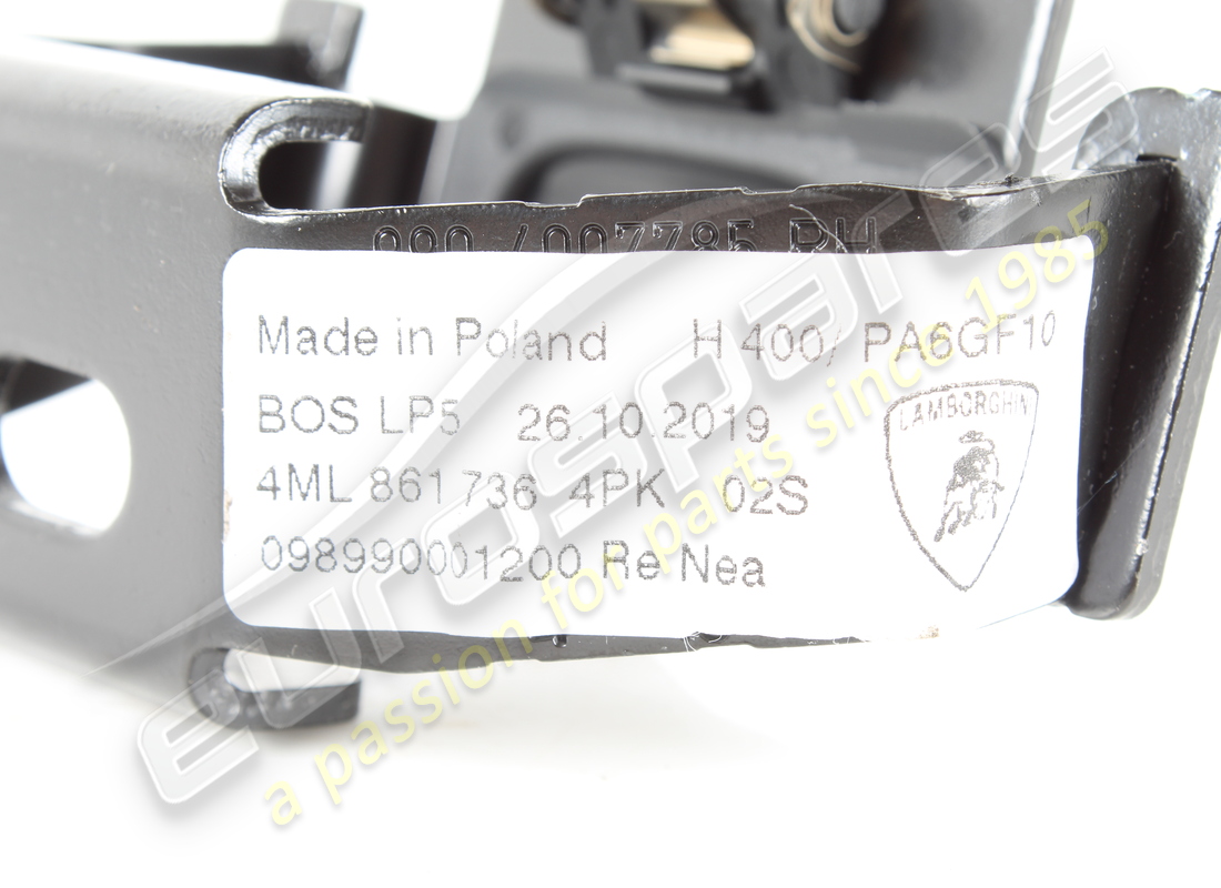 GANCHO USADO LAMBORGHINI. NÚMERO DE PIEZA 4ML8617364PK (2) gancho usado lamborghini. número de pieza 4ml8617364pk (2)