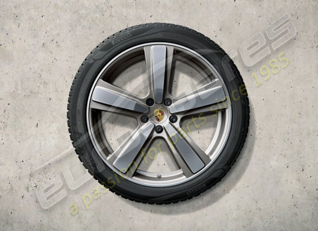 nuevo juego de ruedas y neumáticos de invierno de diseño exclusivo de porsche 22 pulgadas. número de pieza 9y0044603q (1)