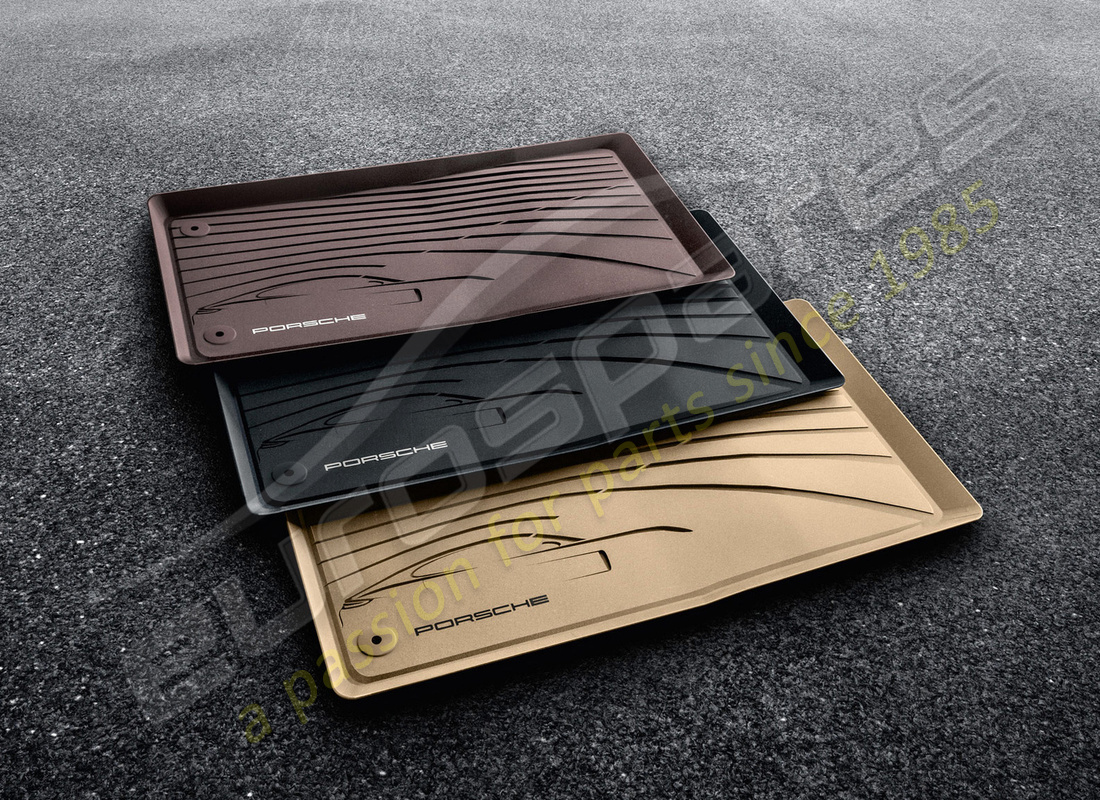 nuevo porsche para todo clima alfombras de piso, luxor beige. número de pieza 971044800a4h0 (1)