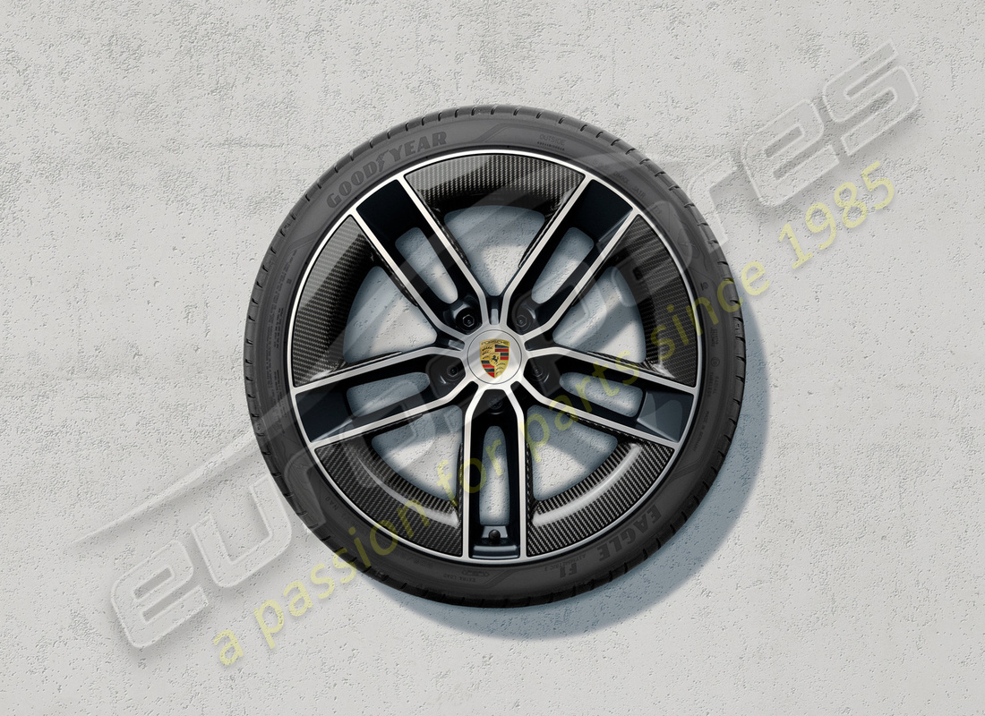nuevo juego de ruedas y neumáticos de verano de diseño exclusivo carrera porsche 20/21-inch con llantas de carbono. número de pieza 992044665p (1)