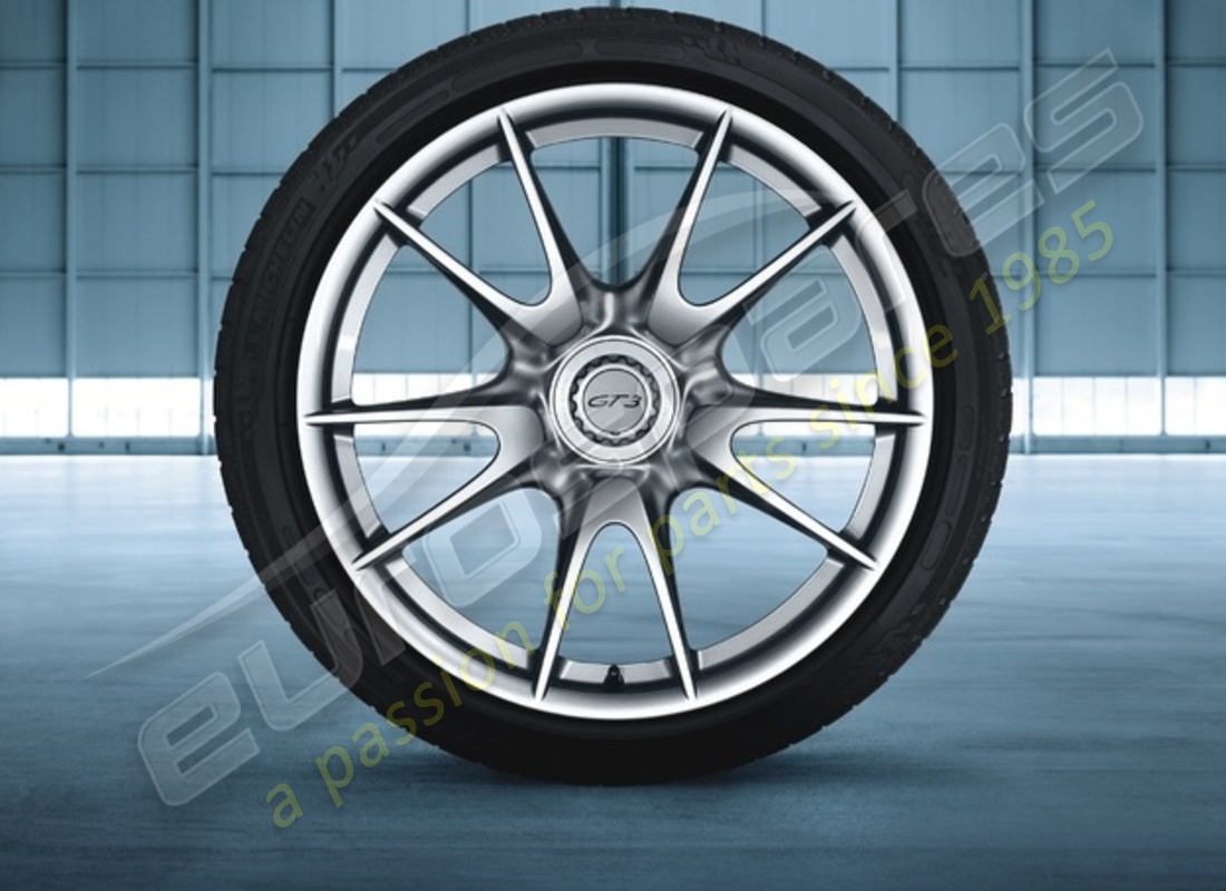 nuevo juego de ruedas porsche 19-inch gt3 ii. número de parte 99704460301 (1)