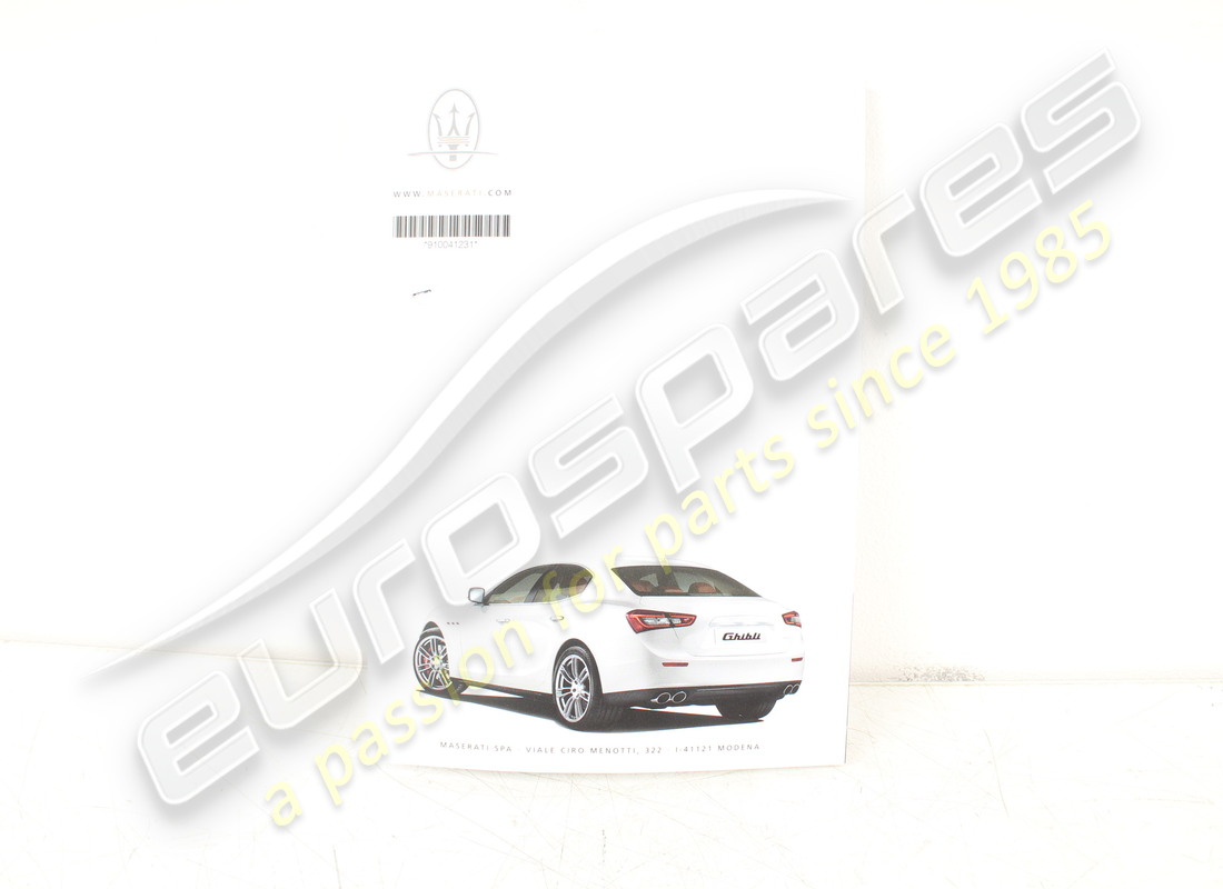 guía de referencia rápida para autos nuevos maserati. número de pieza 910041231 (2)