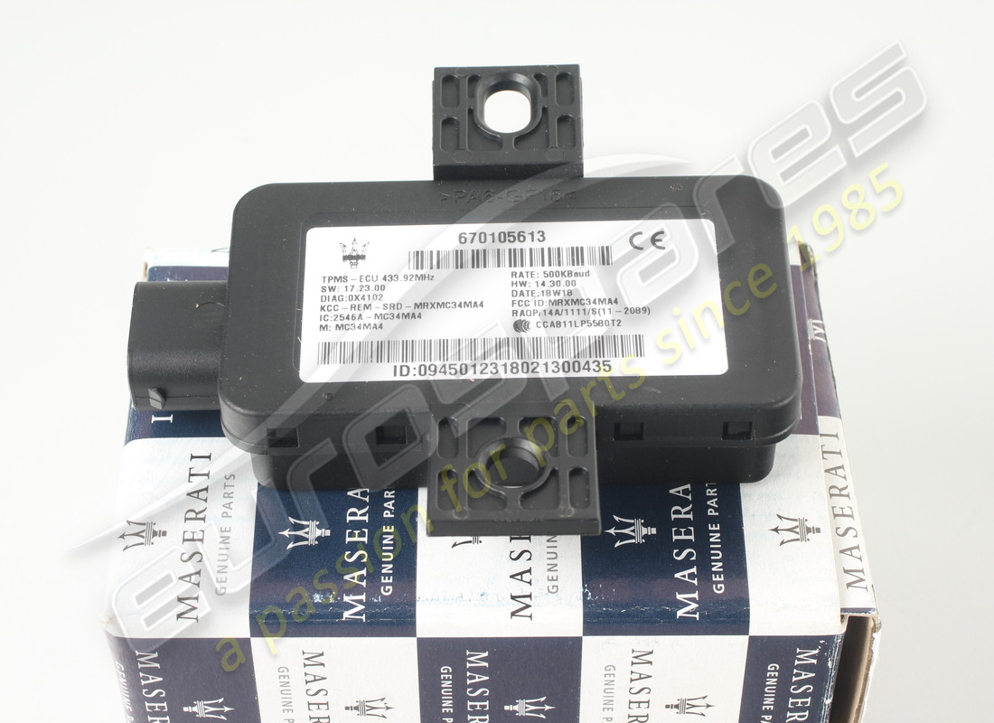 NUEVA ECU DE PRESIÓN DE NEUMÁTICOS MASERATI. NÚMERO DE PIEZA 670105613 (3) nueva ecu de presión de neumáticos maserati. número de pieza 670105613 (3)